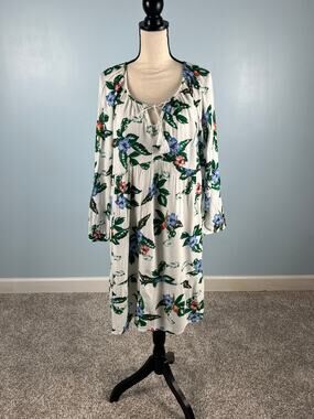 Tropical Floral Swing Dress XXL Boho Peasant Resort Vacation cruise Plus Size